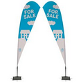 15' Streamline Tear Drop Sail Sign Kit Double-Sided w/Scissor Base